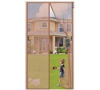 Tenda Zanzariera Magnetica per Porta 135x255cm Zanzariera Magnetica Finestra,Zanzariere su Misura Chiudi Automaticamente con Zanzariera a calamita per Porte - Marrone
