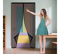 Tenda Zanzariera Magnetica per Porta 79 x 229 cm Zanzariera Anti Insetti con Adesivo Buona Estate Lontano Dalle Zanzare per Porte Finestre, Nero