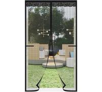 Tenda Zanzariera Magnetica per Porta Balcone e Terrazzo Nera 95 x 200 cm