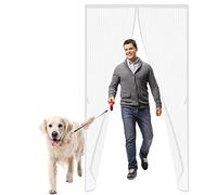 Tenda Zanzariera Magnetica Porta Finestra, 110 x 245 cm Tende Zanzariere con Calamita per Finestre, Anti Insetti Traspirante per Porte Finestre Balcone, Bianco