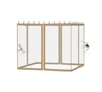 Tenda Zanzariera per Esterno Gazebo, 4 Pareti Laterali Zanzariere con Anelli e Cerniera per Terrazzo Balcone Giardino, Rete di protezione degli insetti universale (White, 365x365x220 cm)