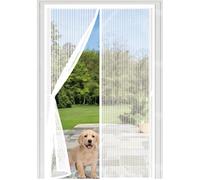 Tenda Zanzariera Porta 47 x 237 cm Chiusura Automatica a Calamite, Monta Facilmente, Non Serve Forare, Vostra Dalle Zanzare Porta Anti Zanzare Mosche per Balconi, Bianco