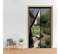 Tenda Zanzariera Porta 72 x 197 cm Chiusura Automatica a Calamite, Monta Facilmente, Non Serve Forare, Vostra Dalle Zanzare, Tenda Totalmente Magnetica per Cortile, Nero