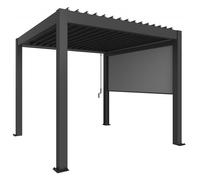 Tenda Zip a Caduta per Pergola in Metallo Biohort Grigio Scuro Metal