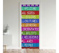 Tendaggi per finestre a strisce colorate, per bambini, uomini, donne, l'amore è amore, tenda per porta dell'armadio, per camera da letto, soggiorno, multicolore, tema orgoglio amore, 106 x 203 cm