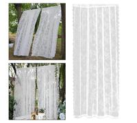 Tendaggi per tende a rete floreali in pizzo bianco per la decorazione del