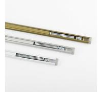 TENDAGGIMANIA Bacchette per Tende a Vetro 1 pezzo - Asta per Tende a Molla Estensibile - Fissaggio Senza Trapano né Viti - Colore Bronzo, Misura 27-40 CM