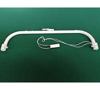 TENDAGGIMANIA Binario per Tende a Soffitto- L. 140 CM - Riloga Scorritenda con Curve in Alluminio Bianco, Movimento A CORDA- Completo di tutti gli accessori - Personalizzabile