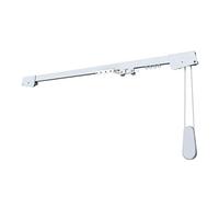 TENDAGGIMANIA Binario per Tende a Soffitto Parete - L. 260 CM con Giunzione- Zineffa Scorritenda Lineare in Alluminio Bianco, Movimento A CORDA - Completo di tutti gli accessori - Personalizzabile
