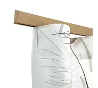TENDAGGIMANIA Binario Tenda Soffitto/Parete Piatto Lunghezza 180 CM TORTORA -Ideale anche per Tende ad Onda - Bastone Completo di Tappi Laterali - Personalizzabile- Movimento Manuale