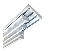 TENDAGGIMANIA Binario Tende A Pannello 5 VIE L.260 CM con giunzione centrale - Binario tenda In Alluminio Bianco a Corda/Manuale - Binario Tenda interni separè su misura per Soffitto/Parete