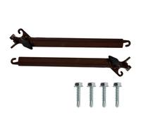TENDAGGIMANIA Braccetti per Tende da Sole a Caduta Esterne in Alluminio - 1 Coppia di Bracci Tende da Sole Ricambi Regolabili + 4 Viti autoforanti Incluse - Colore Marrone - Misura 70 cm
