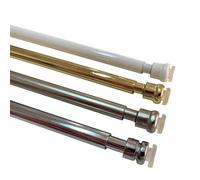 tendaggimania Coppia Asta Scorritenda Astine a Molla per tenda Astina Estensibile con Applicazione a Pressione, MM 8 spessore, Colore: NICHEL CROMATO, DA 40 A 50 CM
