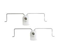 TENDAGGIMANIA Ganci No Foro per Tende a Pacchetto Universale su Tutti Gli INFISSI - Ganci per Tende Senza bucare Attacco Invisibile con Alette Flessibili e Biadesivo - 2 PZ