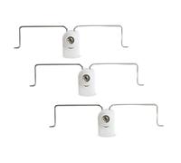 TENDAGGIMANIA Ganci No Foro per Tende a Pacchetto Universale su Tutti Gli INFISSI - Ganci per Tende Senza bucare Attacco Invisibile con Alette Flessibili e Biadesivo - 3 PZ