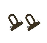 TENDAGGIMANIA Ganci per Tende da Sole Esterno Completi di Viti di Fissaggio - Colore Marrone - Accessori Occhielli per Tende Esterne Tempotest in PVC Resistente (1 Coppia)