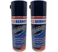 TENDAGGIMANIA Grasso Spray per Catena Moto Trasparente Berner 400 ML LUBRIFICANTE PULITORE. Confezione 2 Pezzi