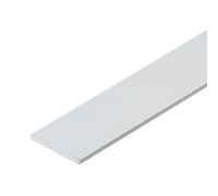 TENDAGGIMANIA Profilo Barra piatta in alluminio Bianco - Pesi per tende da interno Lunghezza 200CM- Altezza 3CM - Spessore 2MM - Pesi per tende a pannello e a pacchetto