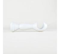 TENDAGGIMANIA Staffe per Tende 1 COPPIA - Per Bastoni per tende in Legno ∅ 35 MM - Colore: BIANCO -LUNGHEZZA 15 CM - Staffe con piastrina di fissaggio, viti e tasselli- 100% Legno Made in Italy