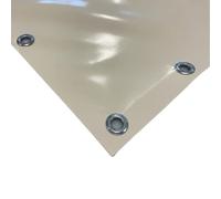 TENDAGGIMANIA Telone Occhiellato impermeabile per esterno - Telo pvc 650 gr per coperture barca camion pergolato copri camper copri legna - Telo impermeabile esterno Misure 6X2,5 CREMA 264