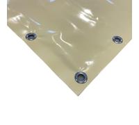 TENDAGGIMANIA Telone Occhiellato impermeabile per esterno - Telo pvc 650 gr per coperture barca camion pergolato copri camper copri legna - Telo impermeabile esterno Misure 4X4, AVORIO 226