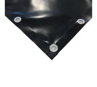 TENDAGGIMANIA Telone Occhiellato impermeabile per esterno - Telo pvc 650 gr per coperture barca camion pergolato copri camper copri legna - Telo impermeabile esterno Misure 4X4, NERO