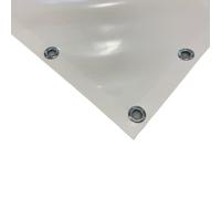 TENDAGGIMANIA Telone Occhiellato impermeabile per esterno - Telo pvc 650 gr per coperture barca camion pergolato copri camper copri legna - Telo impermeabile esterno Misure 6X8 -BIANCO 112