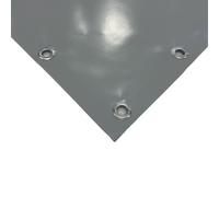TENDAGGIMANIA Telone Occhiellato impermeabile per esterno - Telo pvc 650 gr per coperture barca camion pergolato copri camper copri legna - Telo impermeabile esterno Misure 4X4, GRIGIOSCURO 071
