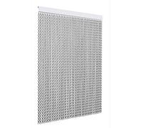 TENDAGGIMANIA Tenda Antimosche per Porta Esterna - Modello Catena in Alluminio Anticorrosione Colore GRIGIO - MISURA L.120 x H.220 CM - Moschiera per Porta Esterna/Interna PERSONALIZZABILE
