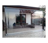 tendaggimania Tenda Impermeabile Esterno Antipioggia Antivento Trasparente PVC Cristal - Tenda a rullo per esterno con telo cristal per veranda terrazzo balcone - Personalizzabile (L.140CM X H.260CM)