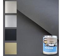 TENDAGGIMANIA Tessuto Cielo Auto Kit + Colla Power Alte Temperature - Modello Vellutino Colore Piombo 187 - Misure L.3 MT X H.1,5 MT Ripara Tetto Auto Scollato