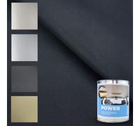 TENDAGGIMANIA Tessuto Cielo Auto Kit + Colla Spray/Pennello Alte Temperature -Modello Vellutino Colore Nero 186 - Misure L.2,5 MT X H.1,5 MT Ripara Tetto Auto Scollato