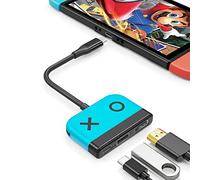 Tendak Adattatore da USB C a HDMI per Switch Tipo C a 4K HDMI Converter USB 3.0 PD Porta di Ricarica 3in1 USB C Hub per Switch/Switch OLED, MacBook Pro, Samsung S22, Huawei Mate 30 (Blu)