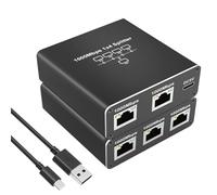 Tendak Splitter LAN 1 su 4 1000 Mbps, 1 splitter Ethernet da 4 Gigabit RJ45 LAN switch a 4 porte con cavo di alimentazione di tipo C per computer, TV digitale, hub, router, set-top box, switch