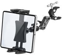 Tendak Supporto per microfono, supporto per tablet, cyclette, compatibile con tapis roulant, manubrio ellittico regolabile con rotazione a 360°, per iPad/Samsung Galaxy, tablet e smartphone da 4,7