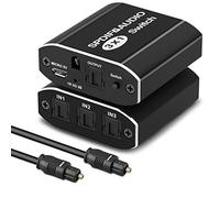 Tendak Toslink 3x1 Switch, 3 porte SPDIF Digital Audio Commutatore con Telecomando Supporto Dolby-AC3 DTS LPCM 2.0 per PS5 PS4 Xbox One Series Blu-ray Player