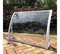 Tendalino antipioggia per esterni in policarbonato trasparente per porta anteriore/posteriore, protezione UV e neve, tenda autopulente con staffa bianca, copertura per patio 100x270 cm/39"x1