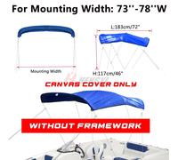 Tendalino Bimini Copertura ,Blu Bauletto Baldacchino Per 3Archi Barca