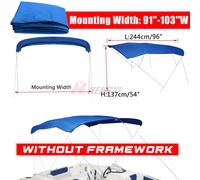 Tendalino Bimini Copertura ,Blu Bauletto Baldacchino Per 4Archi Barca