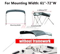 Tendalino Bimini Copertura ,Grigio Bauletto Baldacchino Per 3Archi Barca