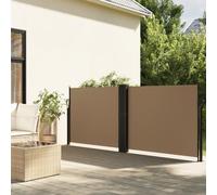 Tendalino Laterale Estensibile, 120x1000 cm, Tessuto Poliestere con Rivestimento PU, Frangivista Balcone e Separe da Esterno, Design Retrattile, Colore Tortora
