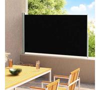 Tendalino Laterale Estensibile 180x300 cm, Nero/Grigio, Tessuto Poliestere UV e Struttura Acciaio, Frangivista Balcone e Separe da Esterno, Tenda a Rullo Automatica