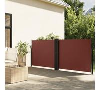 Tendalino Laterale Estensibile, Marrone 140x1000 cm, in Poliestere con Rivestimento PU e Struttura Acciaio, Frangivista Balcone e Separe da Esterno, per Giardino e Interni