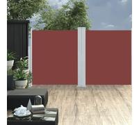 Tendalino Laterale Estensibile, Marrone 140x600 cm, Tessuto Poliestere UV e Struttura Metallica, Tenda da Sole per Esterno, Frangivista Balcone e Separe da Giardino