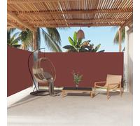 Tendalino Laterale Estensibile, Marrone 160x600 cm, Tessuto Poliestere UV e Struttura Metallica, Frangivista Balcone e Separe da Esterno, Retrazione Automatica