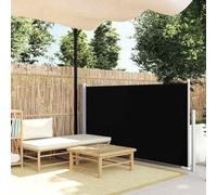 Tendalino Laterale Estensibile, Nero 120x500 cm, Tessuto Poliestere UV e Struttura Acciaio, Tenda a Rullo per Esterno, Frangivista Balcone, Separe da Giardino