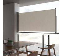 Tendalino Laterale Estensibile, Tenda a Rullo per Esterno 120x300 cm, Tessuto Crema UV50+ con Struttura Ferro, Frangivista Balcone e Separe Giardino, Montaggio Semplice