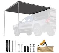 Tendalino Laterale per Auto Retrattile, Tenda da Sole Retrattile PU5000 Mm UV50+ Impermeabile, con Kit di Montaggio, per SUV, Camion e Furgoni(6.6x6.6ft)