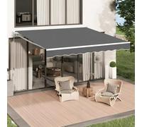 Tendalino manuale retrattile da 2 x 1,5 m, tenda da sole con manovella