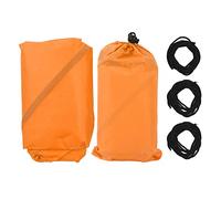 Tendalino parasole a forma di triangolo, tenda da sole per esterni, telo ombreggiante impermeabile con protezione UV 3x3x3 m con anelli in acciaio inox D per patio, giardino, pisci (Arancia)